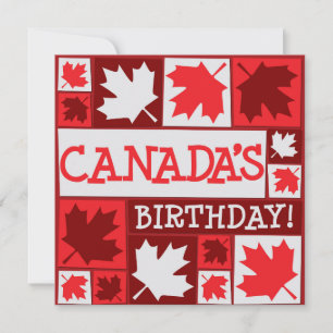 Invitation Feuille d'érable de la Fête du Canada
