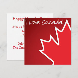 Invitation Feuille d'érable de la Fête du Canada