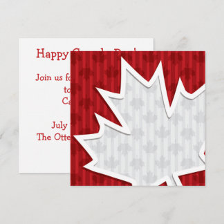 Invitation Feuille d'Érable Fête du Canada