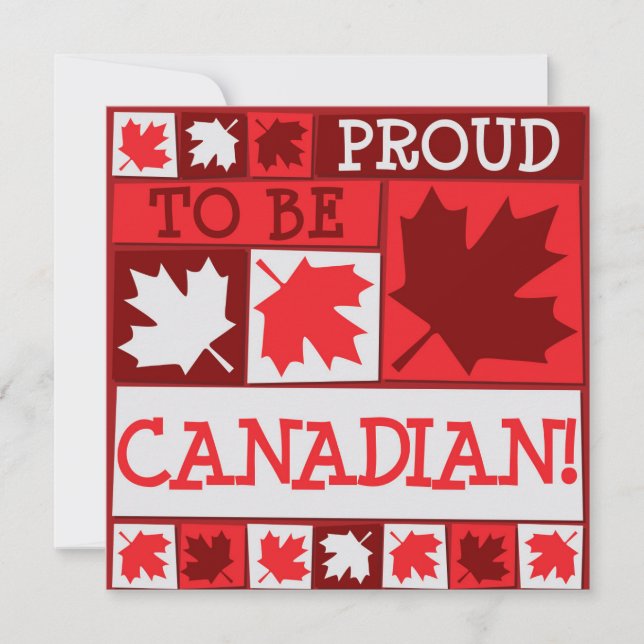 Invitation Feuille d'Érable Fête du Canada (Devant)