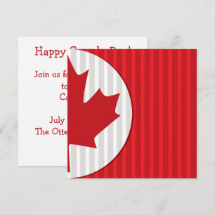 Invitation Feuille d'Érable Fête du Canada