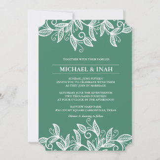 Invitation feuille tourbillon de gribouillis
