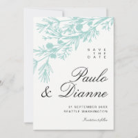 Feuilles Botaniques Dessinées à la Main Enregistre