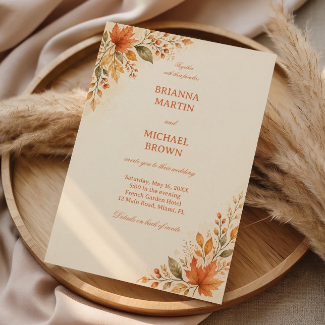 Invitation Feuilles d'Automne Chaudes (Créateur téléchargé)