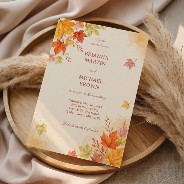 Invitation Feuilles d'Automne Chaudes (Créateur téléchargé)