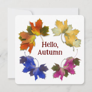 Invitation Feuilles D'Automne Orange Et Doré