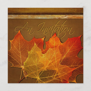 Invitation Feuilles d'automne Personnalisé pour Thanksgiving