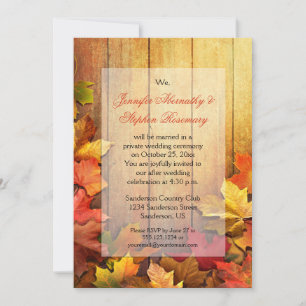 Invitation Feuilles d'automne RSVP À L'AVANT