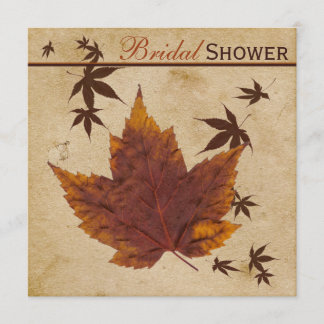 Invitation Feuilles d'automne sur la Fête de l'mariée papier