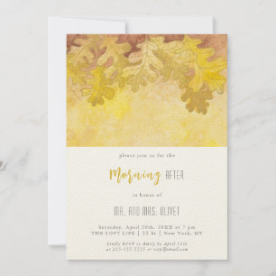 Invitation Feuilles de chêne d'automne au matin