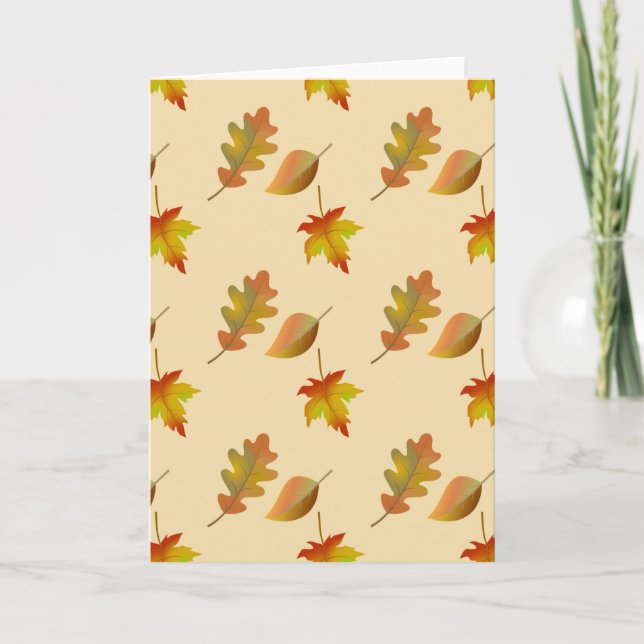 Invitation Feuilles de chêne feuille d'érable d'automne  (Devant)