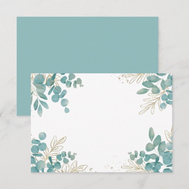 Invitation Feuilles de eucalyptus vierges personnalisées (Devant / Derrière)