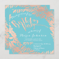Feuilles de fête d'anniversaire Wreath Ocean Rose
