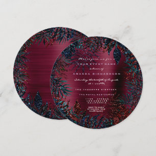 Invitation Feuilles de fougères florales tropicales Parties s