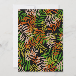 INVITATION FEUILLES DE LA NATURE DE LA JUNGLE