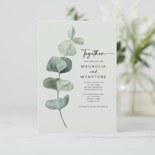 Invitation Feuilles de l'eucalyptus   Ensemble Mariage modern