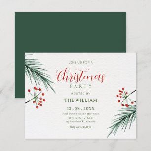 Invitation Feuilles de noël 