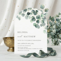 Feuilles de verdure aquarelle fleurs moderne arche