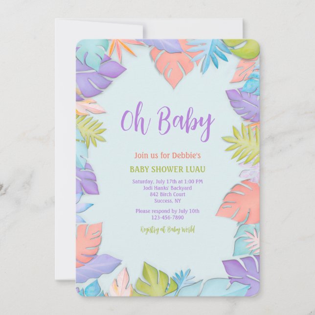 Invitation Feuilles d'Été (Devant)