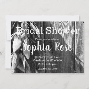 Invitation Feuilles d'herbe botanique boho écriture rustique 
