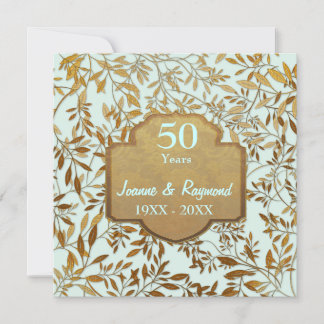 Invitation Feuilles d'Or 50e Anniversaire de Mariage