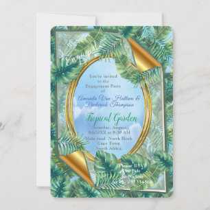 Invitation Feuilles Plantes verts tropicaux