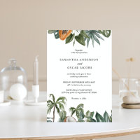 Feuilles Vertes Aquarelle Tropical Tendance