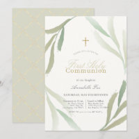 Feuilles vertes naturelles Première communion sain