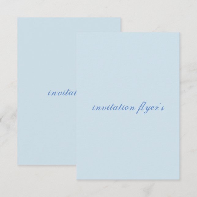 Invitation feuillet d'invitation (Devant / Derrière)