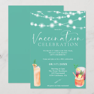 Invitation Feux à cordes cocktails Célébration de vaccination