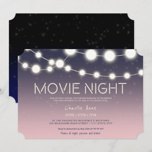 Invitation Feux à cordes jardin soirée cinéma 13e anniversair