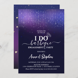 Invitation Feux d'allumage Je fais BBQ Engagement Party