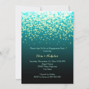 Invitation Feux d'allumage turquoise mariage