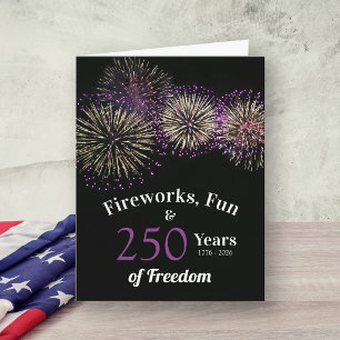 Invitation Feux d'artifice, Amusement et Liberté 250 Ans 4 Ju