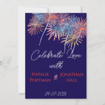 Feux d'artifice patriotiques élégants | Mariage du