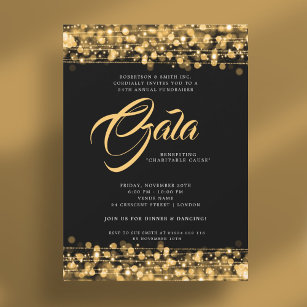 Invitation Feux de gala officiel de l'entreprise Ball Gold