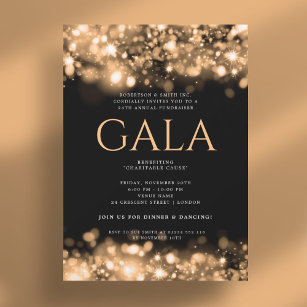 Invitation Feux d'étincelle d'or du gala officiel de l'entrep