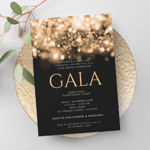 Invitation Feux d'étincelle d'or pour le gala officiel de l'e