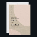 INVITATION FIANÇAILLES ABSTRAIT BLUSH PEACH PINK M<br><div class="desc">Pour toute autre personnalisation ou tout autre élément correspondant,  n'hésitez pas à me contacter à l'adresse yellowfebstudio@gmail.com</div>