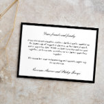 Invitation Fiançailles brisé noir élégant annulé Mariage<br><div class="desc">Elégante et minimaliste faire-part d'annulation de mariage pour informer vos invités que le mariage ne se produira plus avec des polices noires élégantes contre un arrière - plan blanc et une bordure noire et grise. Faire-part de fiançailles cassé dans un design simple et élégant.</div>