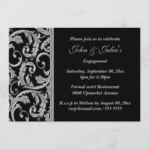 Invitation fiançailles de l'anniversaire du tournoi d'argent