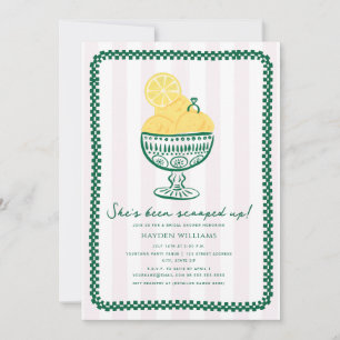 Invitation Fiançailles de mariage à la glace au citron ramass