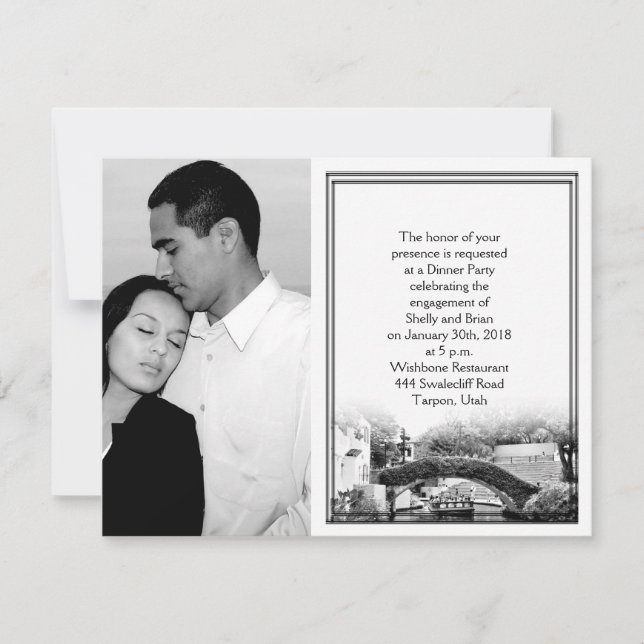 Invitation Fiançailles de mariage de destination de San Anton (Devant)
