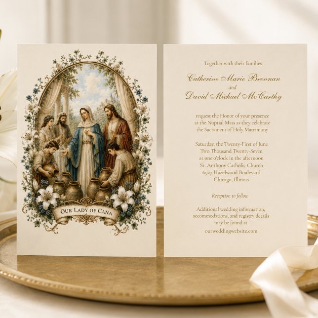 Invitation Fiançailles de Marie et Joseph Mariage Catholique (Créateur téléchargé)