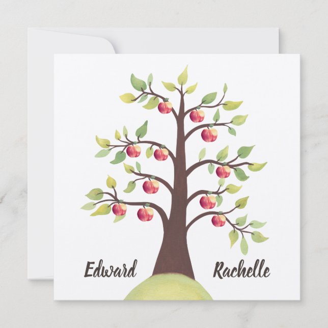 Invitation Fiançailles de printemps de l'automne Mariage de p (Devant)