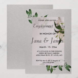 Invitation Fiançailles élégante