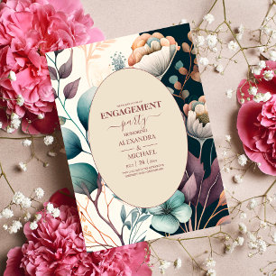 Invitation Fiançailles en terre cuite Retro Vintage Sixties