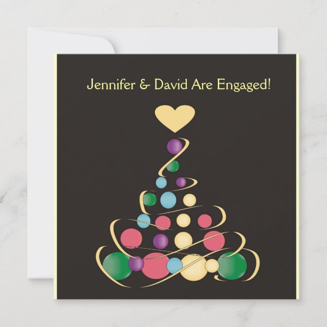 Invitation Fiançailles Mariage de Noël (Devant)