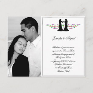 Invitation Fiançailles Mariage des Elegance Brides Rainbow