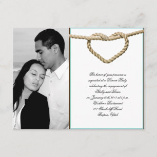 Invitation Fiançailles occidental de mariage de noeud d'amour
